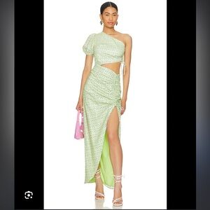 Green Floral Maxi Dress